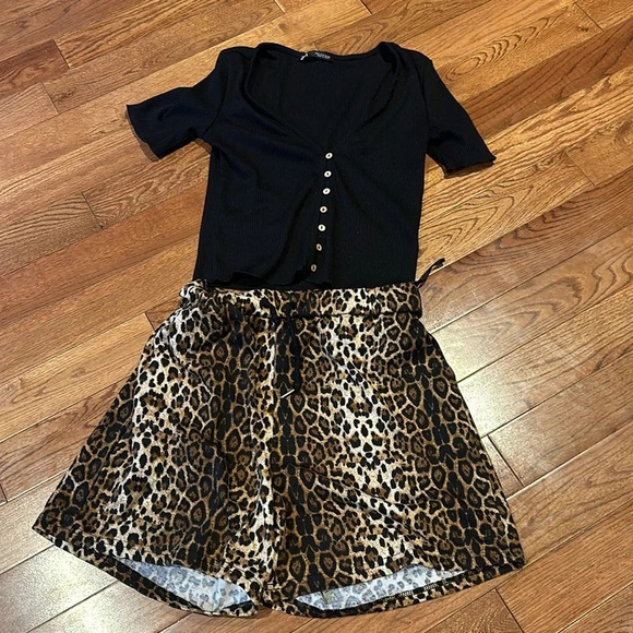 Zara  black knit ribbed top Sz s - Picture 9 of 10